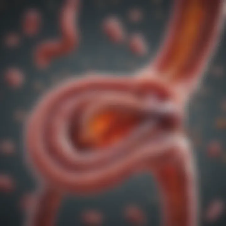 Illustration of scientific research data related to gut health