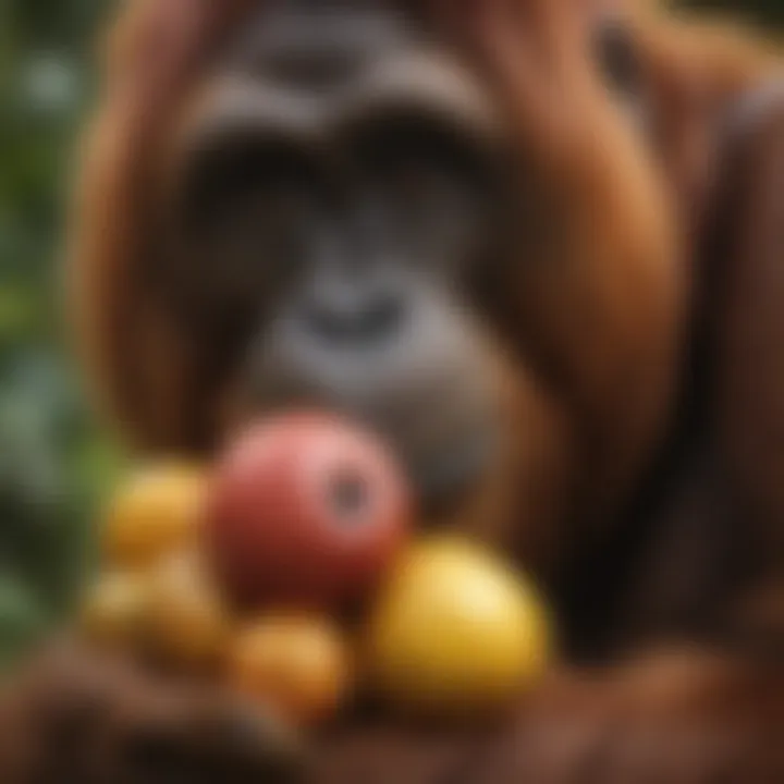 A close-up of ripe Bornean fruit, showcasing its vibrant colors and textures.