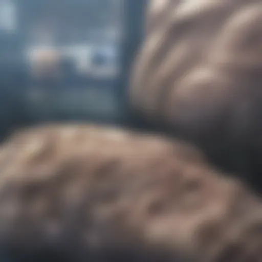 Close-up view of blister formation on skin