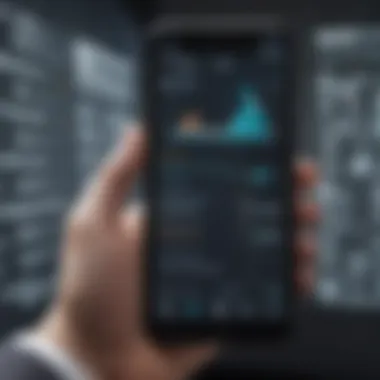 Business Insights from Phone Data Illustration depicting business analytics using phone data
