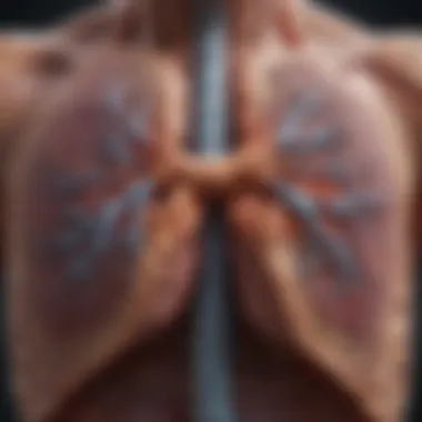 Diagram illustrating the pathophysiology of carcinoid tumors in the lungs