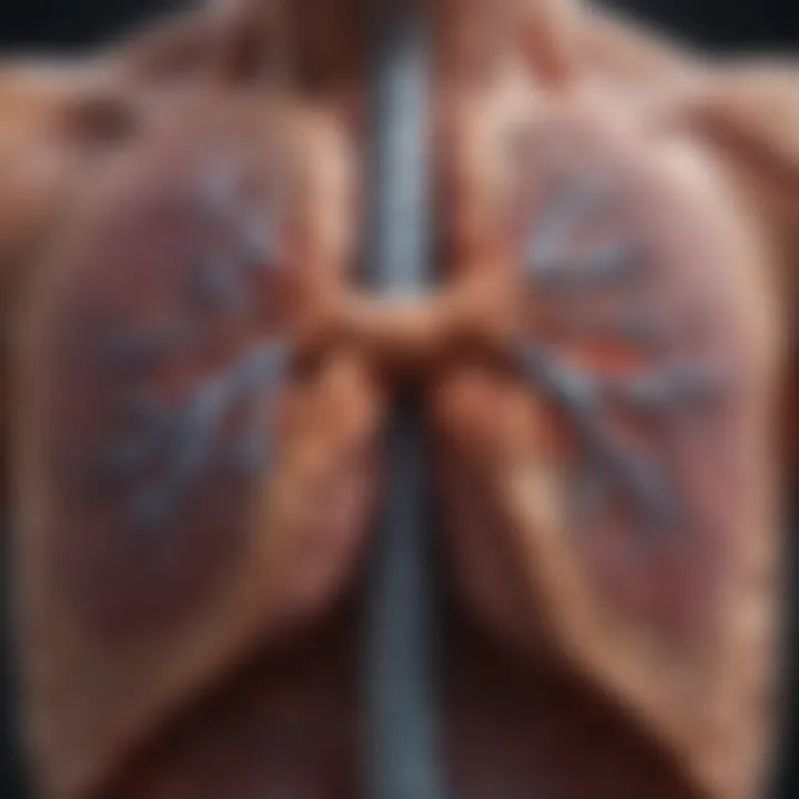 Diagram illustrating the pathophysiology of carcinoid tumors in the lungs