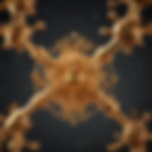 Illustration depicting the molecular structure of PEG gold nanoparticles