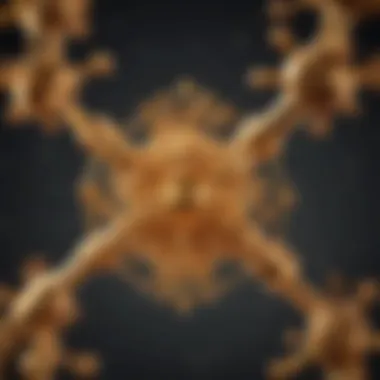 Molecular Structure of PEG Gold Nanoparticles Illustration depicting the molecular structure of PEG gold nanoparticles