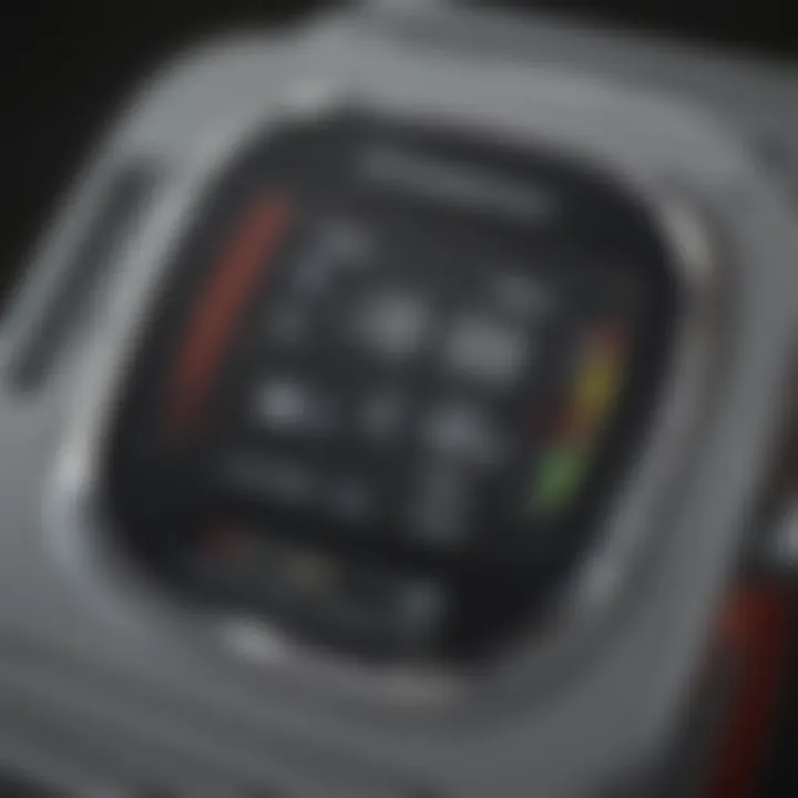 Close-up of a user-friendly interface of a blood pressure monitor