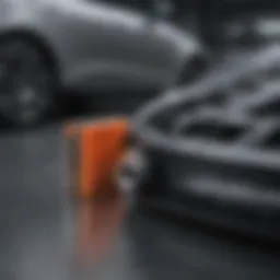 A close-up of advanced electric car batteries showcasing innovative technology.