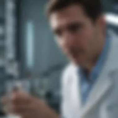 Laboratory scene showcasing DNA analysis techniques