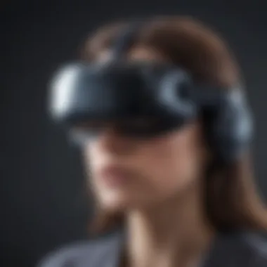 An artist's concept of virtual reality enhanced by brain-computer interfaces.