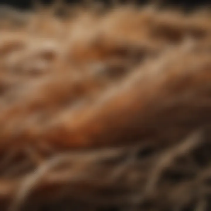 Illustration of various natural fibers and their characteristics