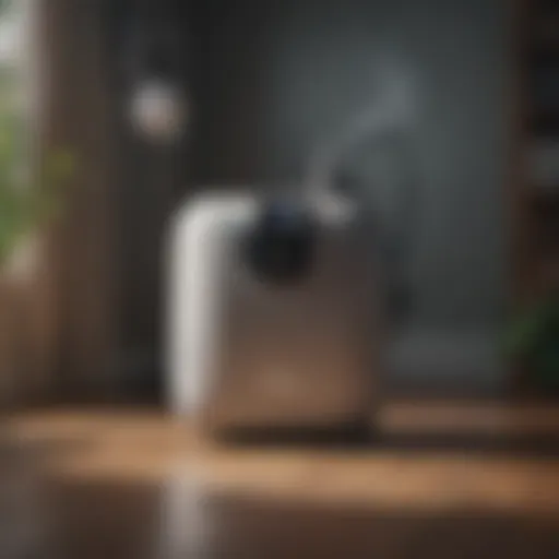 Oxygen concentrator in a cozy home setting