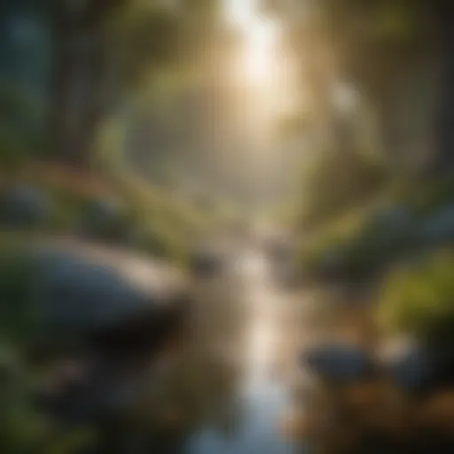 A serene landscape representing holistic healing