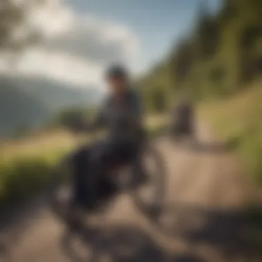 Embracing Freedom: Outdoor Adventures with Hybrid Handcycles A scenic view of wheelchair users enjoying outdoor activities with hybrid handcycles