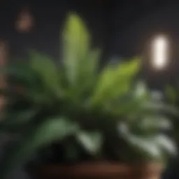 Close-up view of indoor plants filtering air