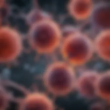Microscopic view of lung cancer cells Lung cancer cell structure