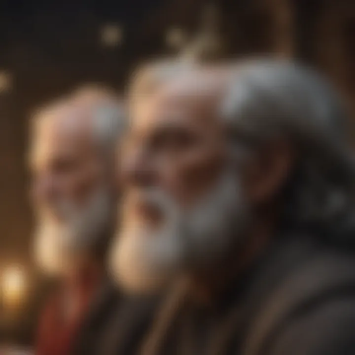 A collage of influential philosophers and their contributions to religious thought