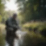 Clean water specialist conducting a field test