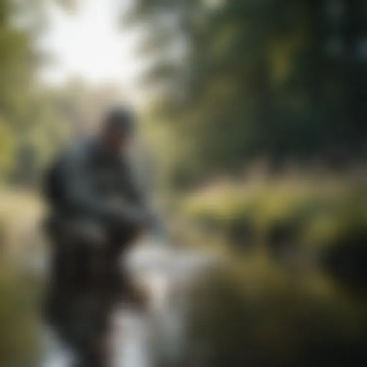 Clean water specialist conducting a field test