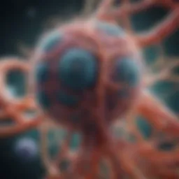 Illustration depicting biological systems in vivo
