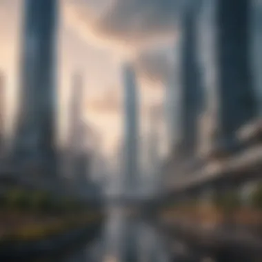 Futuristic City with Renewable Energy A futuristic city powered by renewable energy sources