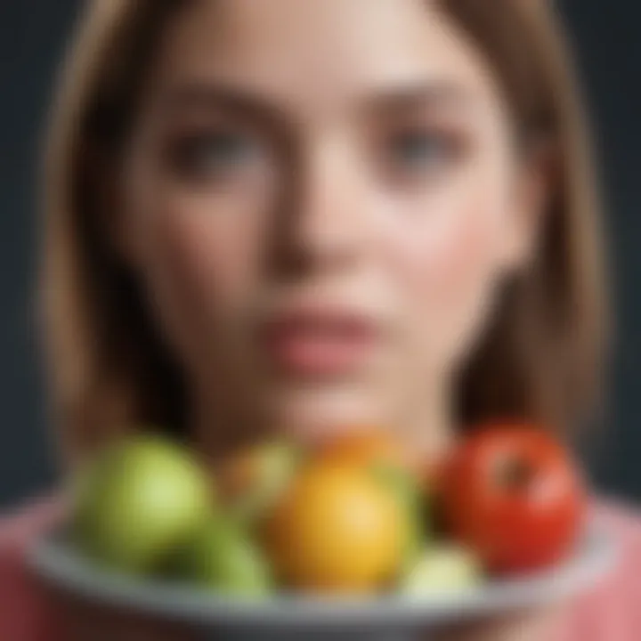 Illustration of a healthy diet and its role in puberty timing