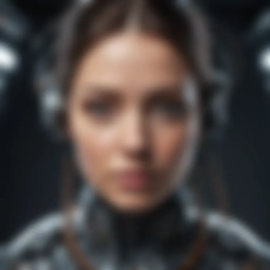 A futuristic visual representing machine learning algorithms at work