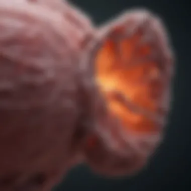 Diagram illustrating tumor staging in lung cancer