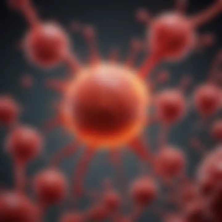 Illustration depicting the pathophysiology of lymphoma and its impact on platelet counts.