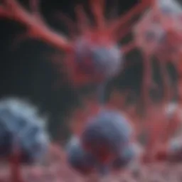 Diagram illustrating the mechanism of action of Avastin on vascular endothelial growth factor.
