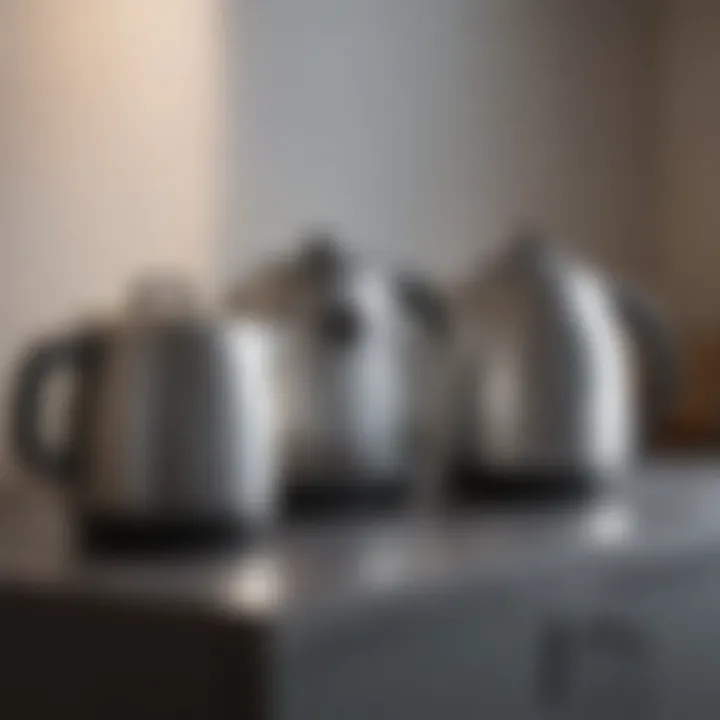 A comparison of a microwave kettle and a traditional kettle side by side.