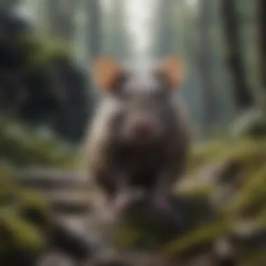 Norwegian Rat in Its Natural Environment Norwegian rat in its natural habitat