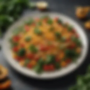 Nutritious Meal Rich in Lutein A healthy meal rich in lutein sources like leafy greens and colorful vegetables.