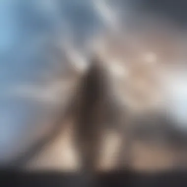 Close-up of a wind turbine's rotor blades in motion, highlighting technological innovation.