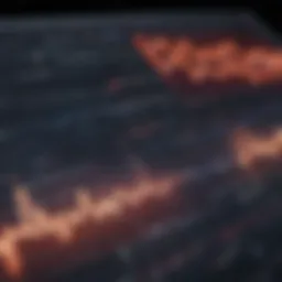 A visual representation of atrial fibrillation with ECG waveforms