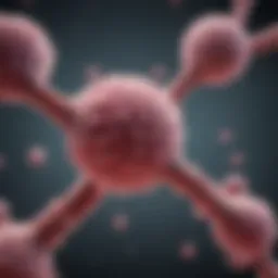 Molecular structure highlighting key components of breast cancer
