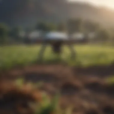 Drones Revolutionizing Agricultural Practices Drones surveying agricultural fields
