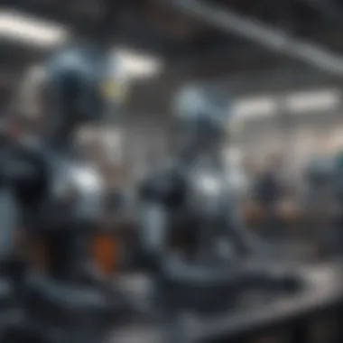 Collaborative Robots Enhancing Workplace Efficiency Collaborative robots working alongside humans in a workspace
