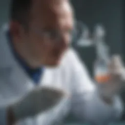 A laboratory technician handling sperm samples