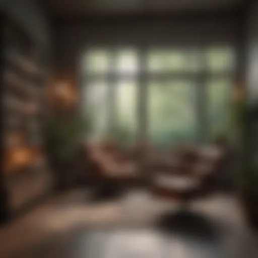 A tranquil reading nook with a book and a warm beverage