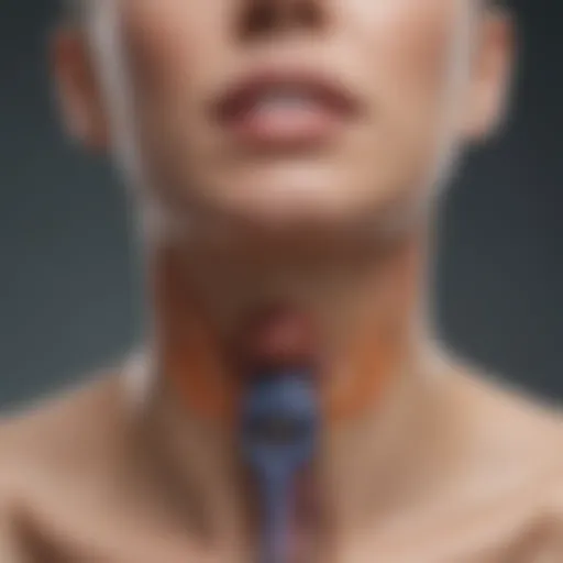 Diagram illustrating the physiological effects of hypothyroidism on the body