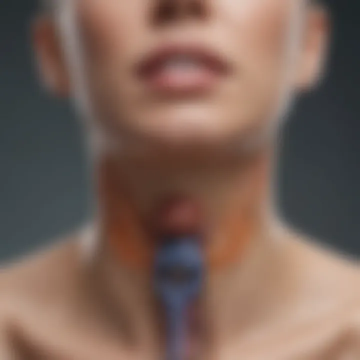 Diagram illustrating the physiological effects of hypothyroidism on the body