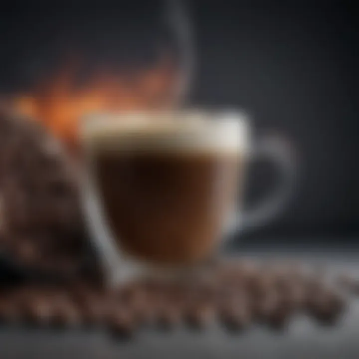 An infographic showing the biochemical effects of caffeine on the body