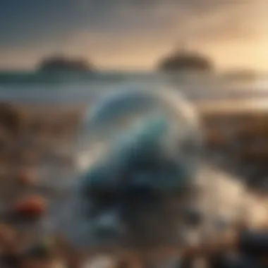 Efforts to Combat Marine Pollution Visual representation of initiatives and technologies aimed at reducing plastic pollution in oceans.