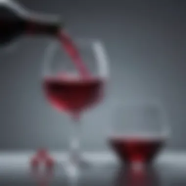 Ethanol and Its Biochemical Impact Glass of red wine with a molecular diagram depicting ethanol