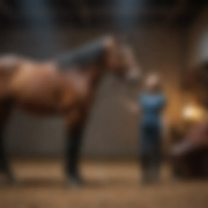 An equine-assisted therapy session in progress