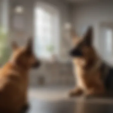 Therapy Animals in a Calm Setting A serene environment where therapy animals interact with individuals
