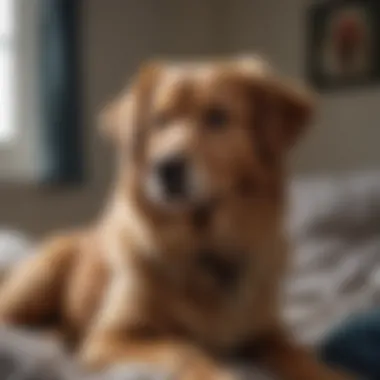 A therapy dog providing comfort to a person in distress