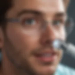 Dental loupes illuminating a clinical procedure