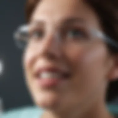 Improving Patient Experience with Advanced Tools Patient receiving care under bright dental lights