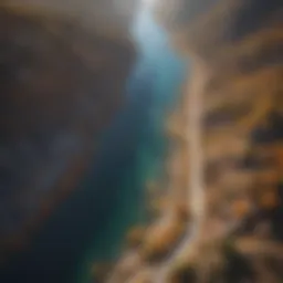 Aerial view of diverse ecosystems showcasing the interplay of geology and ecology.