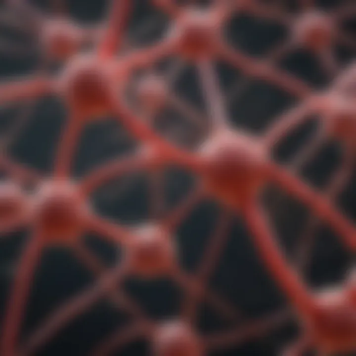 Illustration of steroid molecules and their interaction with nerve cells